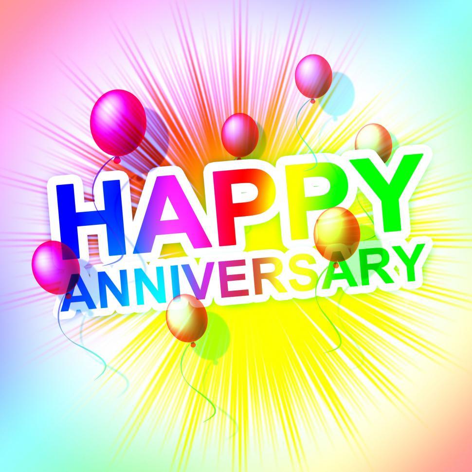 Free Image of Happy Anniversary Represents Cheerful Greeting And Celebrate 
