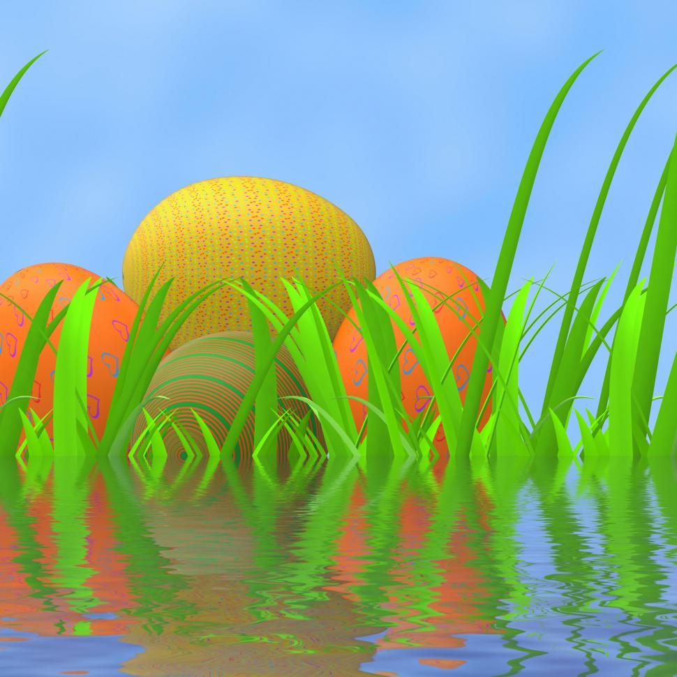 Free Image of Easter Eggs Indicates Green Grassland And Field 