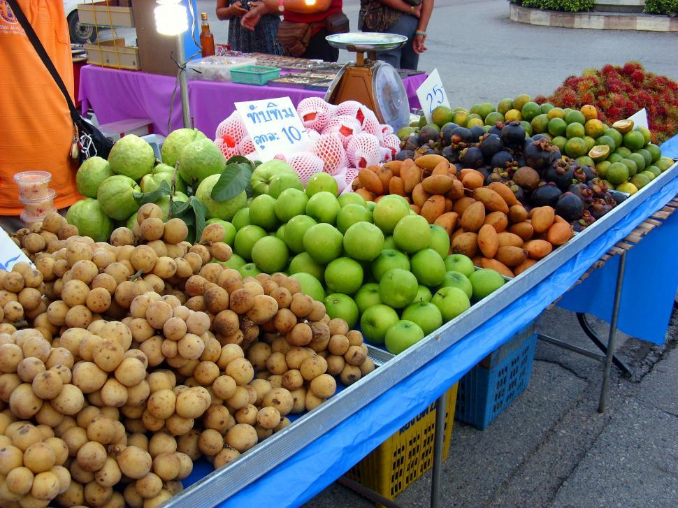 Free Image of Thai  Fruits stall 