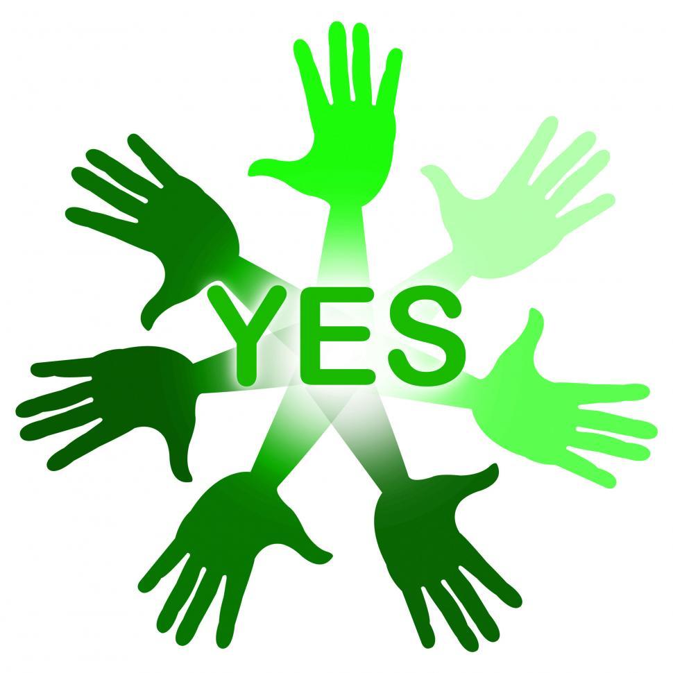 Free Image of Hands Yes Means Agreeing O.K. And Affirm 