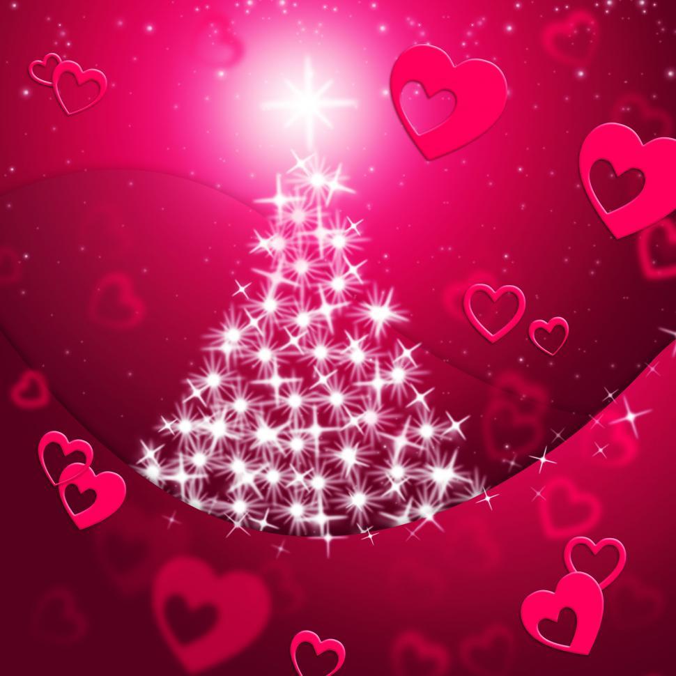 Free Image of Xmas Tree Shows Valentine s Day And Festive 