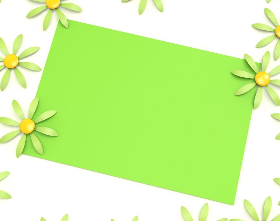 Free Image of Gift Card Shows Blank Space And Bloom 