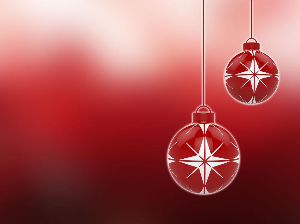 Free Image of Xmas Balls Shows Blank Space And Celebration 