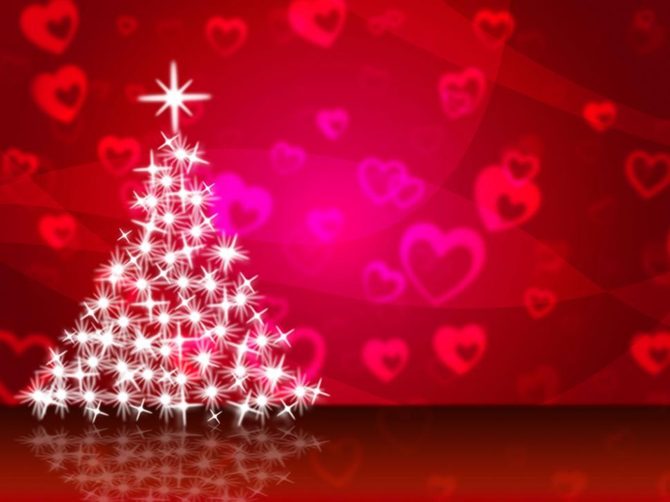 Free Image of Xmas Tree Shows Merry Christmas And Greeting 