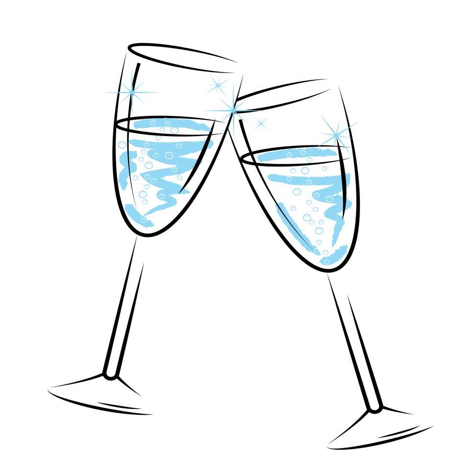 Free Image of Champagne Glasses Means Sparkling Wine And Celebration 
