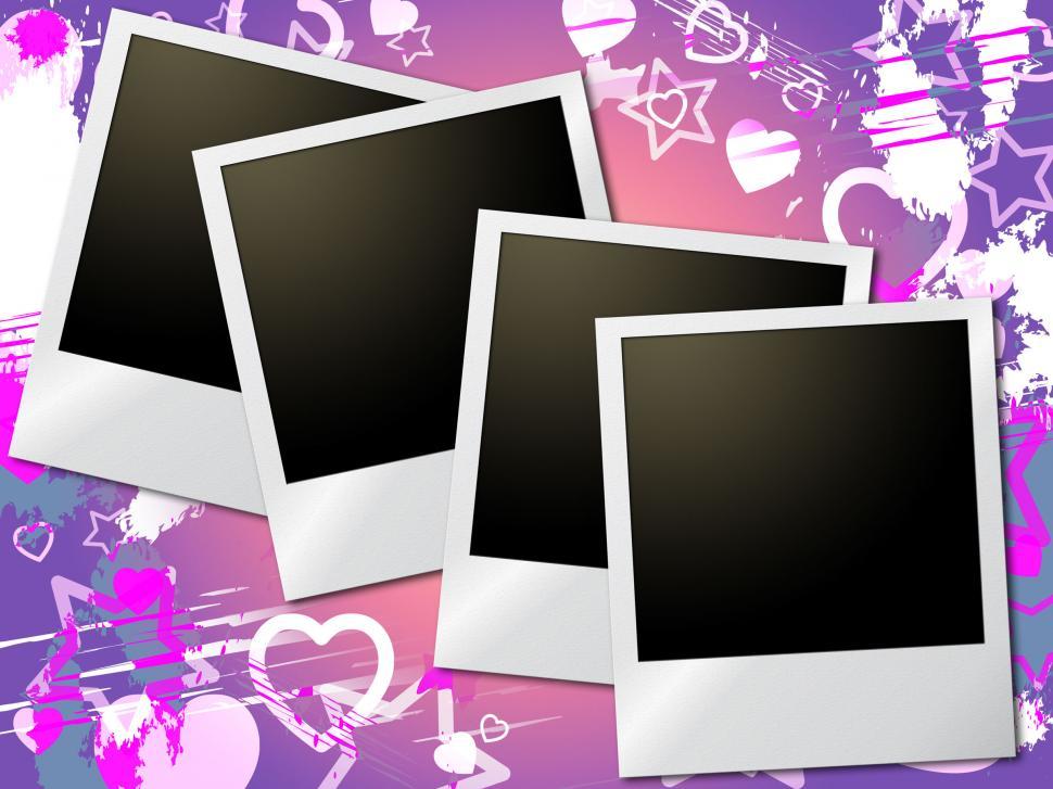 Free Image of Photo Frames Means Valentine Day And Heart 