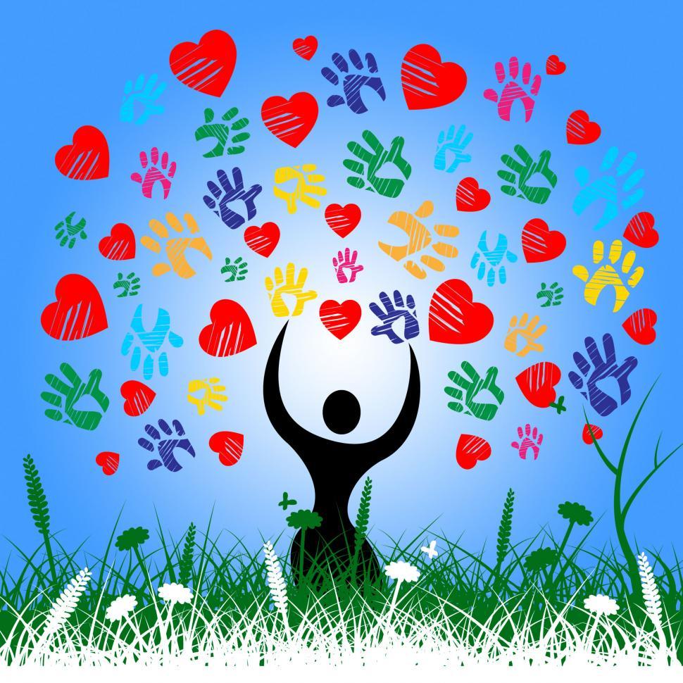 Free Image of Colourful Tree Indicates Valentines Day And Color 