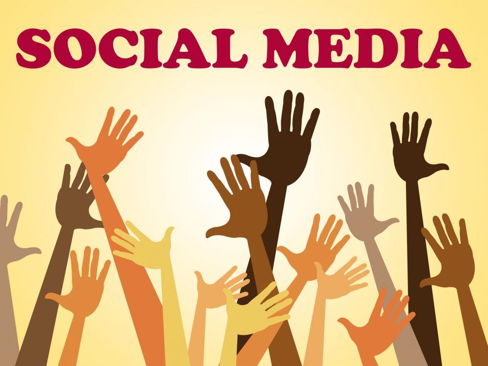 Free Image of Social Media Means Hands Together And Facebook 