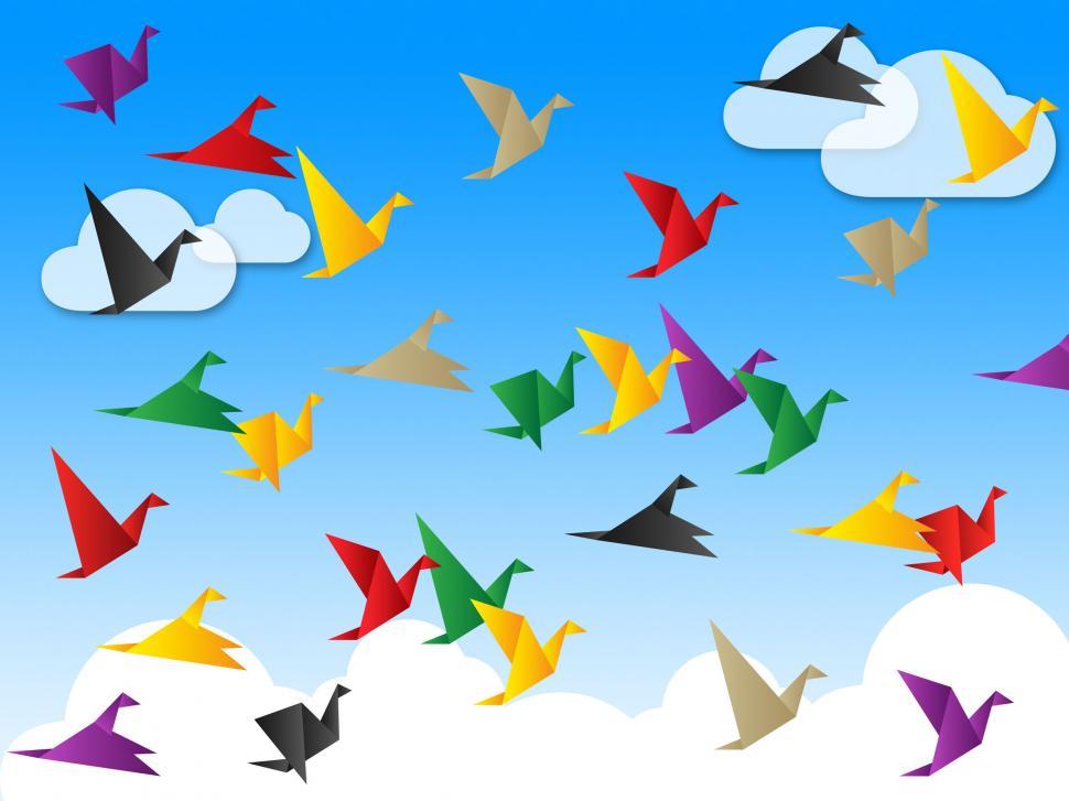 Free Image of Flying Freedom Indicates Flock Of Birds And Escaped 