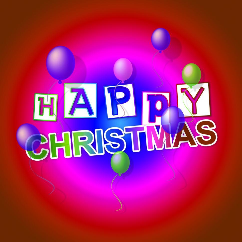 Free Image of Happy Christmas Means Xmas Greeting And Celebrate 