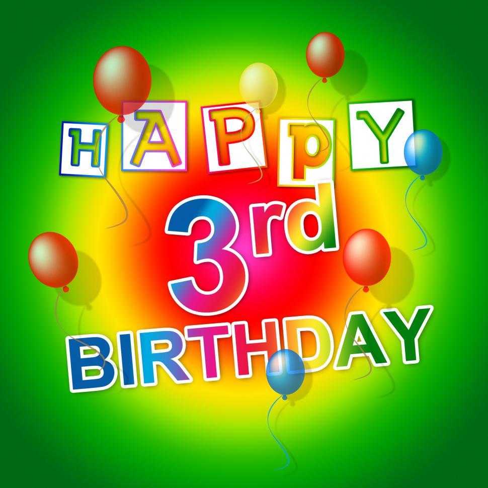 Free Image of Happy Birthday Shows Congratulation Celebration And Greeting 