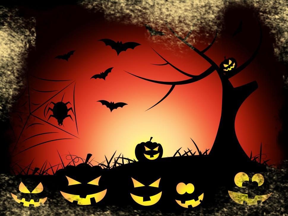 Free Image of Bats Tree Indicates Trick Or Treat And Autumn 