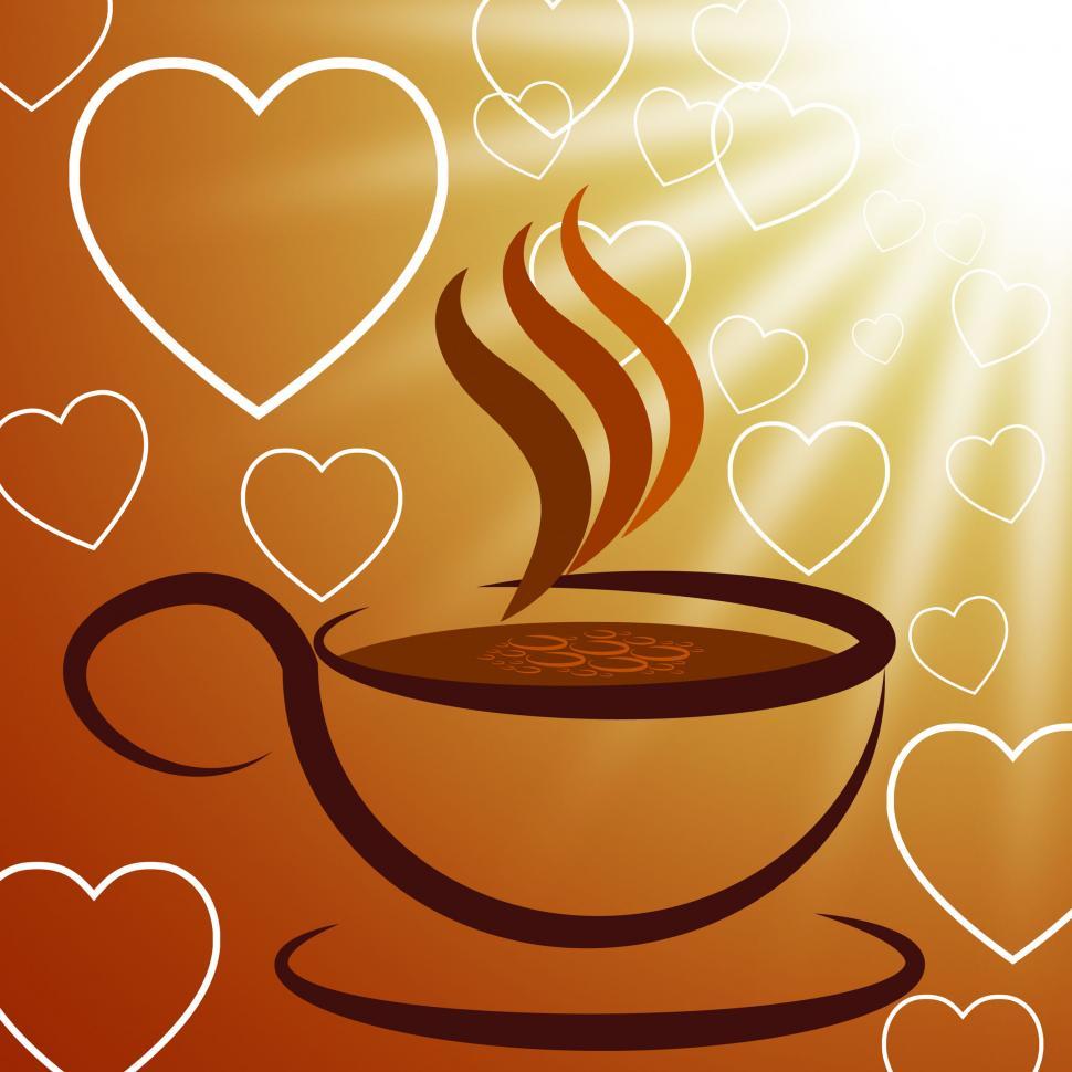 Free Image of Cup And Saucer Shows Coffee Break And Coffeecup 