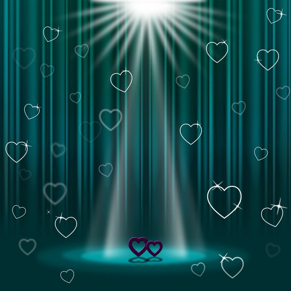 Free Image of Spotlight Green Shows Valentine s Day And Entertainment 