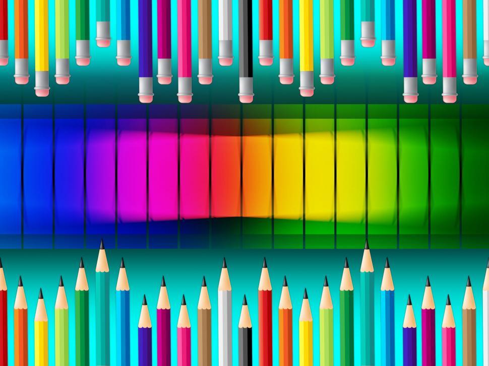 Free Image of Color Pencils Indicates Colorful Schooling And Tutoring 