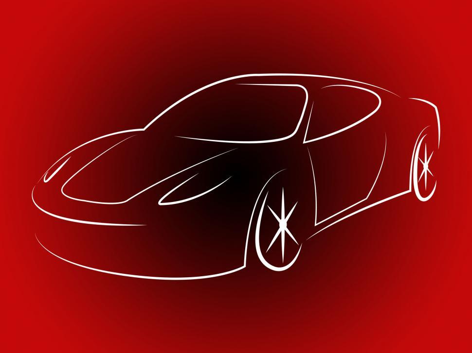 Free Image of Illustration Sportscar Indicates Design Motorshow And Style 