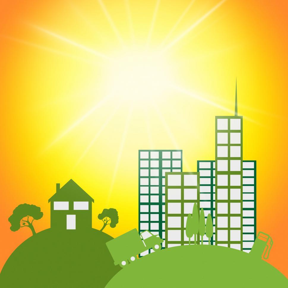 Free Image of Sun Eco Shows Go Green And City 