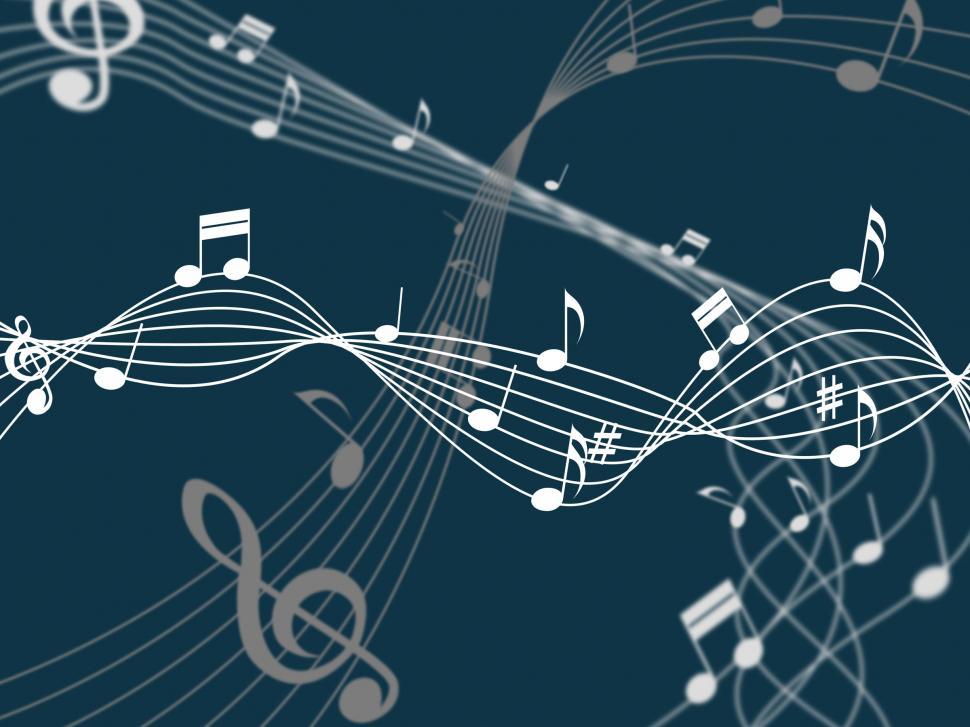 Free Image of Blue Background Means Musical Note And Backgrounds 