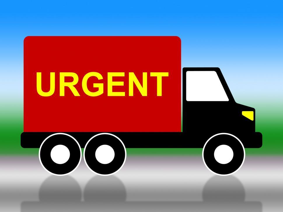 Free Image of Truck Urgent Shows Critical Freight And Transporting 