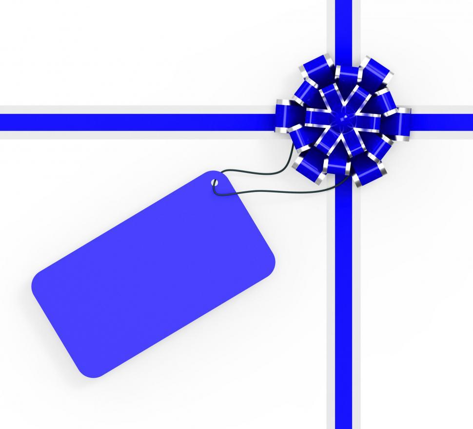 Free Image of Gift Tag Indicates Greeting Card And Copy-Space 