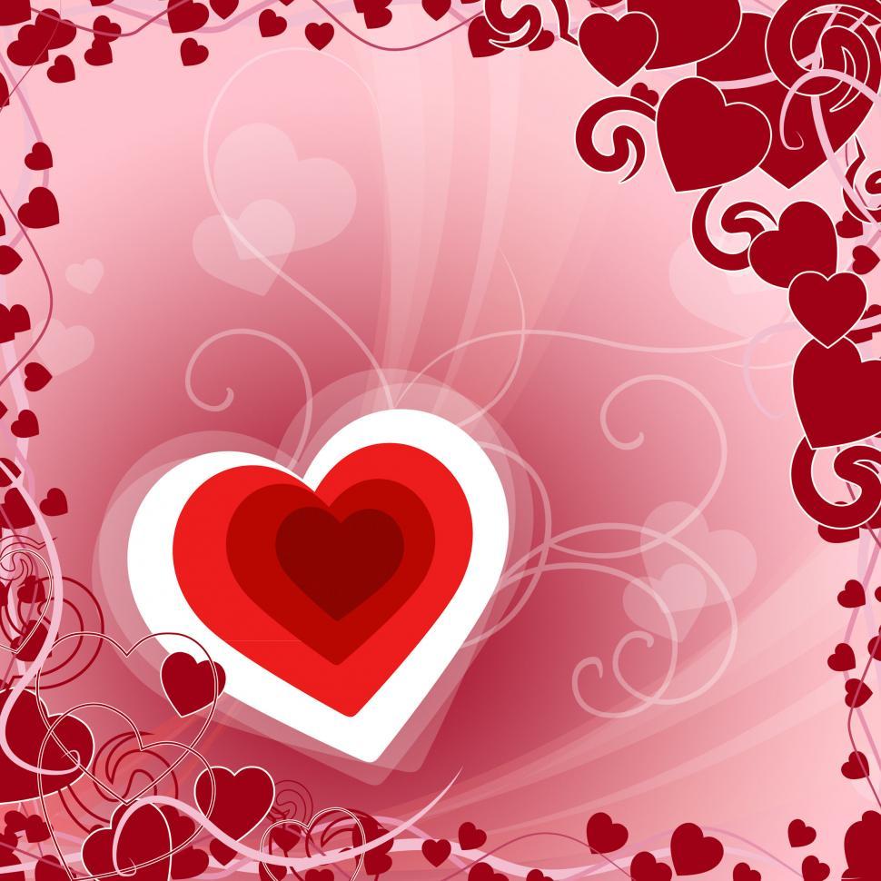 Free Image of Red Heart Indicates Valentines Day And Background 