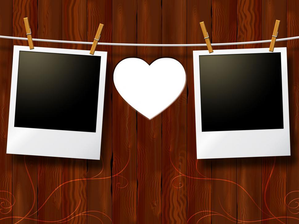 Free Image of Photo Frames Indicates Valentine s Day And Heart 