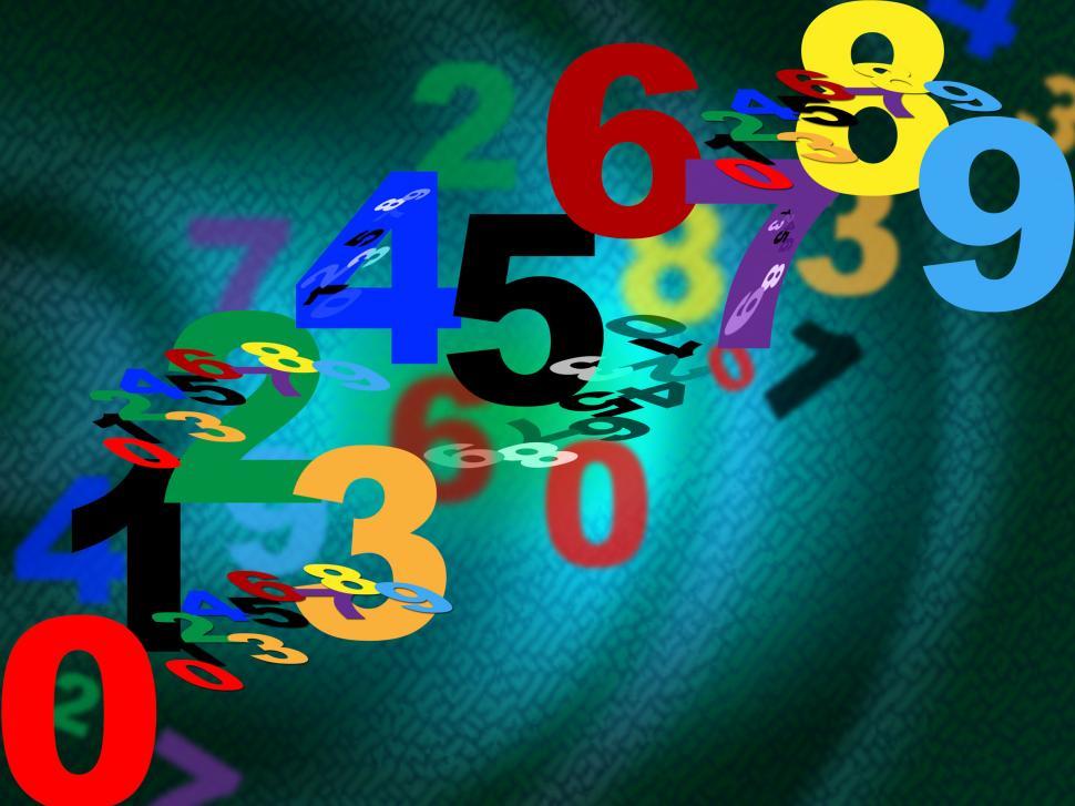 Free Image of Counting Maths Means Background Design And Numbers 