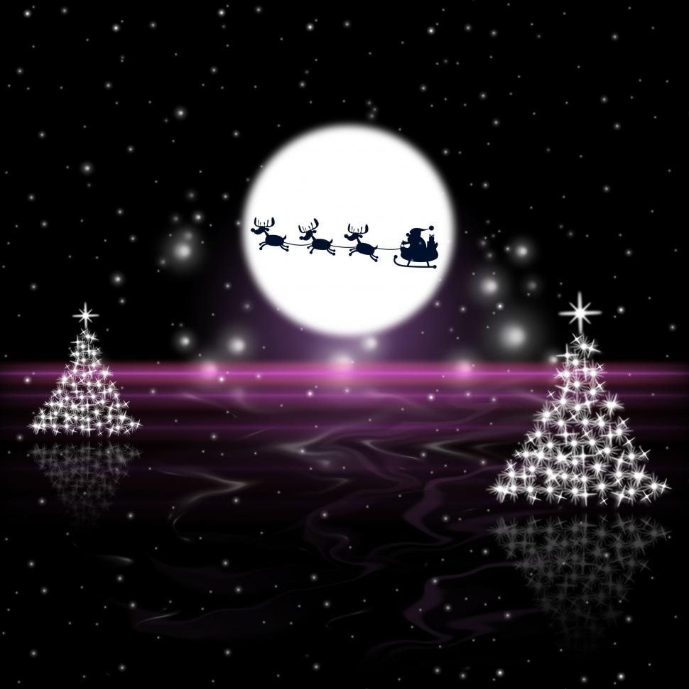 Free Image of Xmas Tree Represents Santa Claus And Holiday 