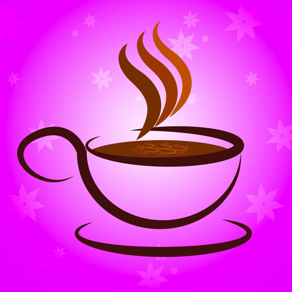 Free Image of Cup And Saucer Shows Coffee Break And Beverage 