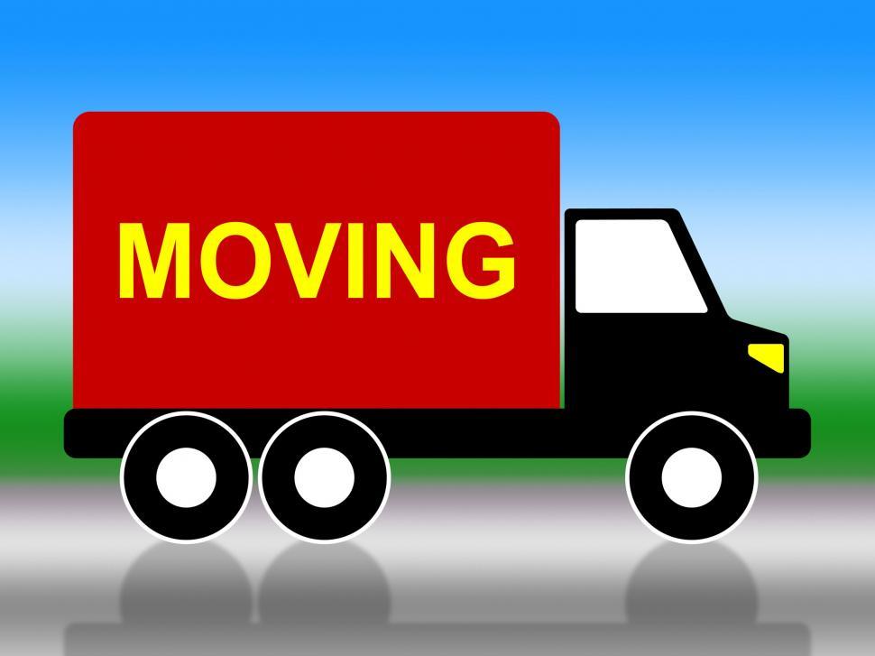 Free Image of Moving House Represents Change Of Address And Lorry 