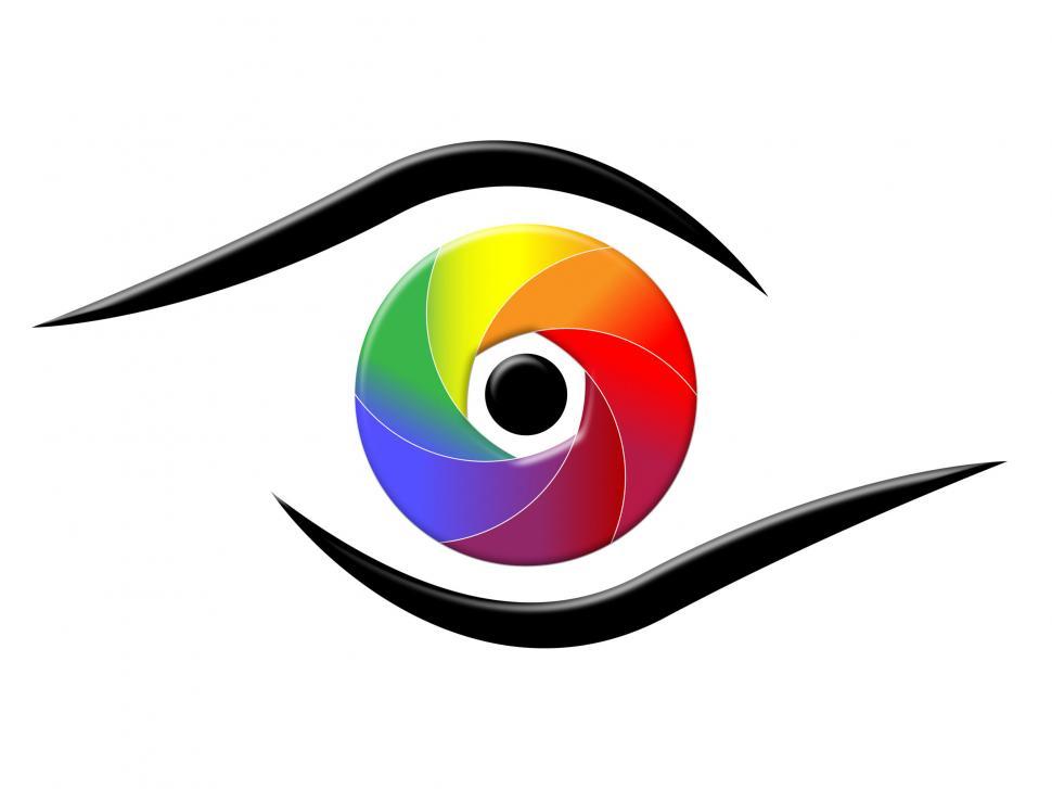 Free Image of Spectrum Eye Shows Colorful Background And Chromatic 