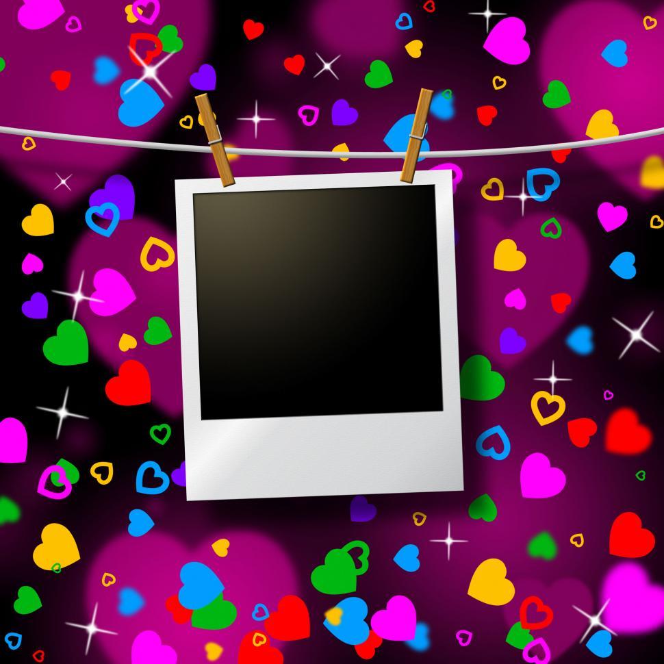 Free Image of Photo Frames Represents Blank Space And Heart 