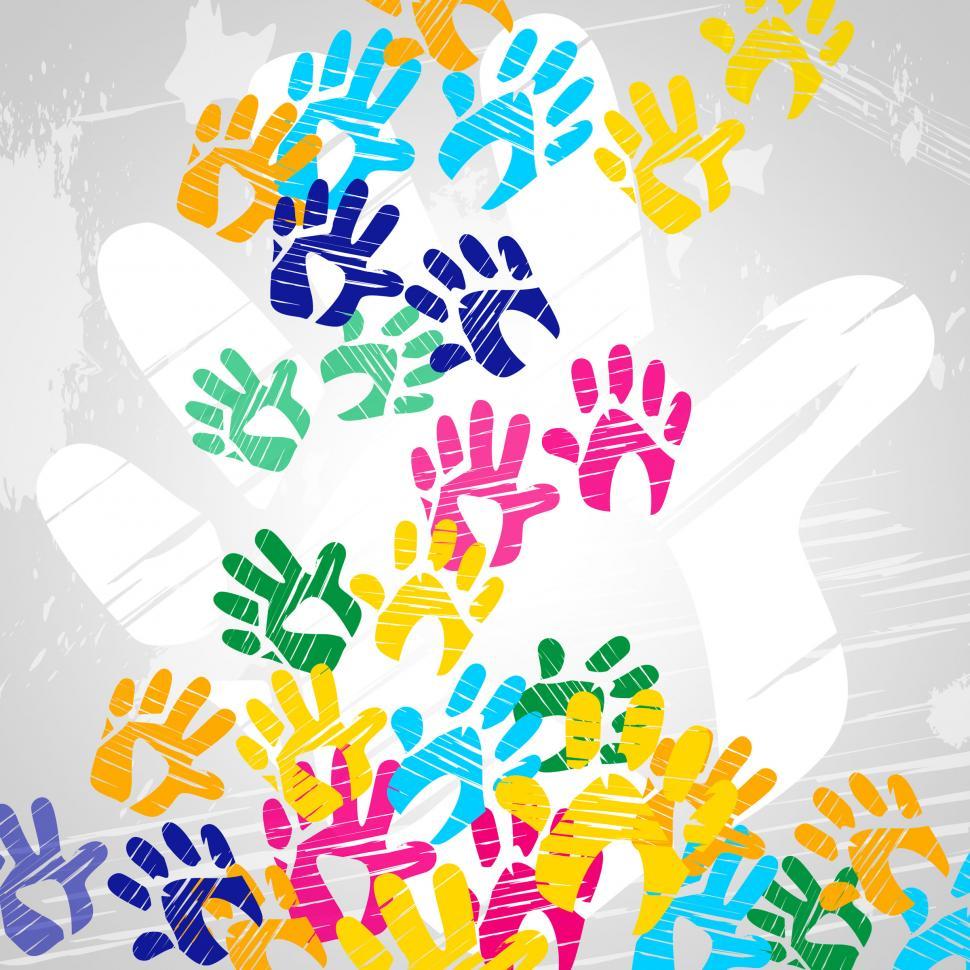 Free Image of Handprints Color Indicates Drawing Artwork And Colors 