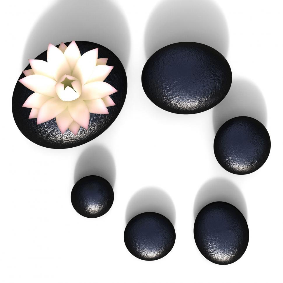 Free Image of Spa Stones Represents Peaceful Spirituality And Blooming 