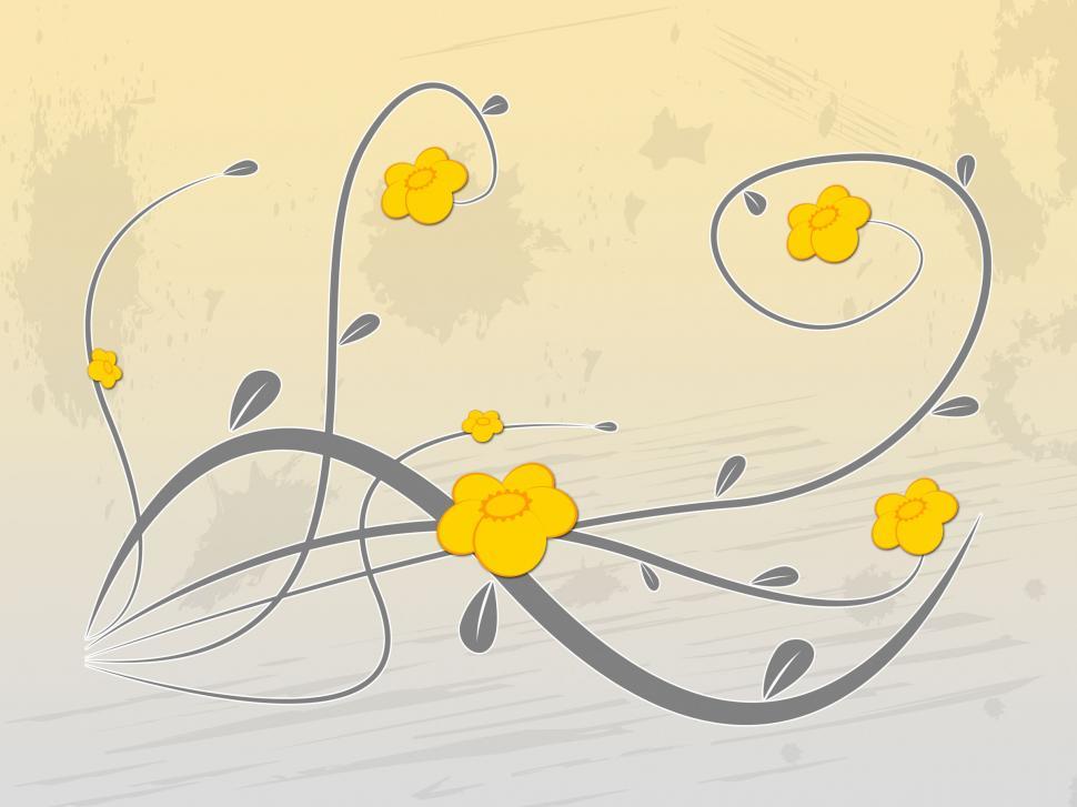 Free Image of Yellow Floral Means Backdrop Florals And Abstract 