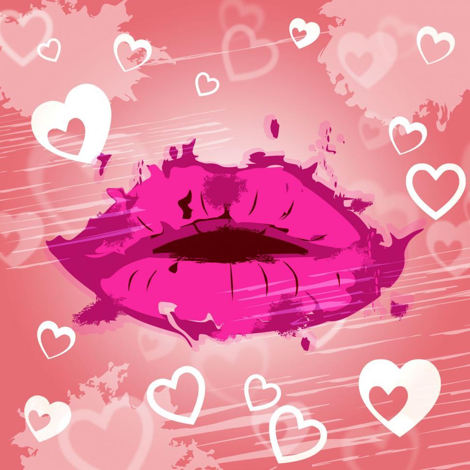 Free Image of Lips Heart Shows Make Up And Affection 