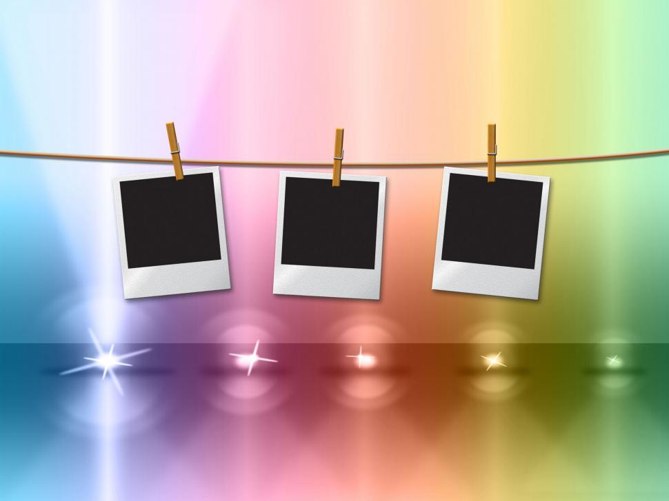 Free Image of Photo Frames Indicates Lightsbeams Of Light And Copy-Space 
