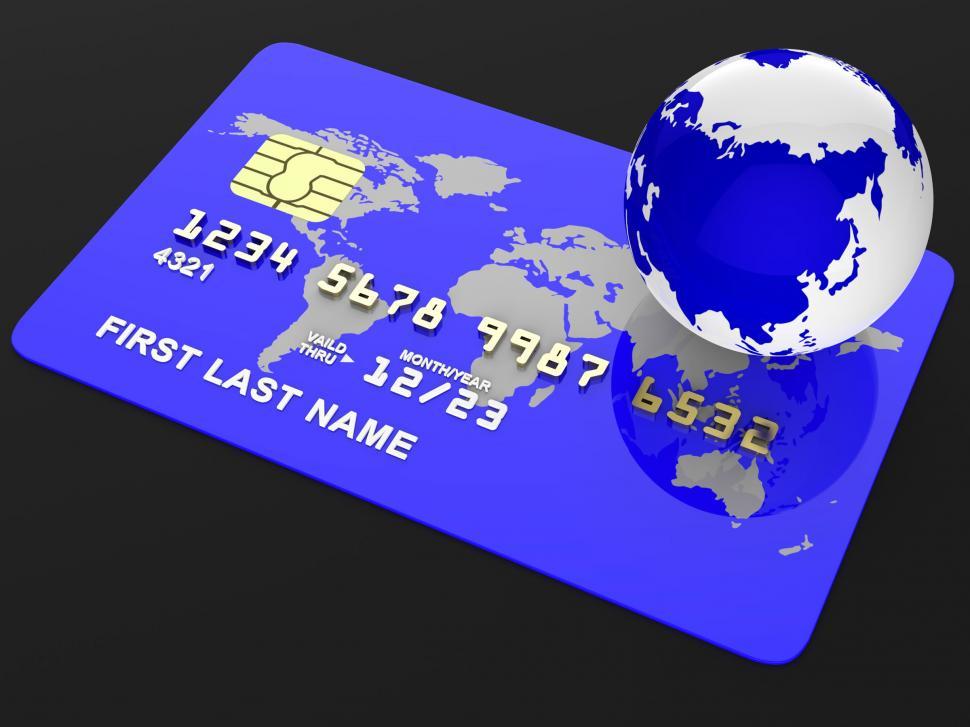 Free Image of Credit Card Represents Debit Purchase And Globalise 