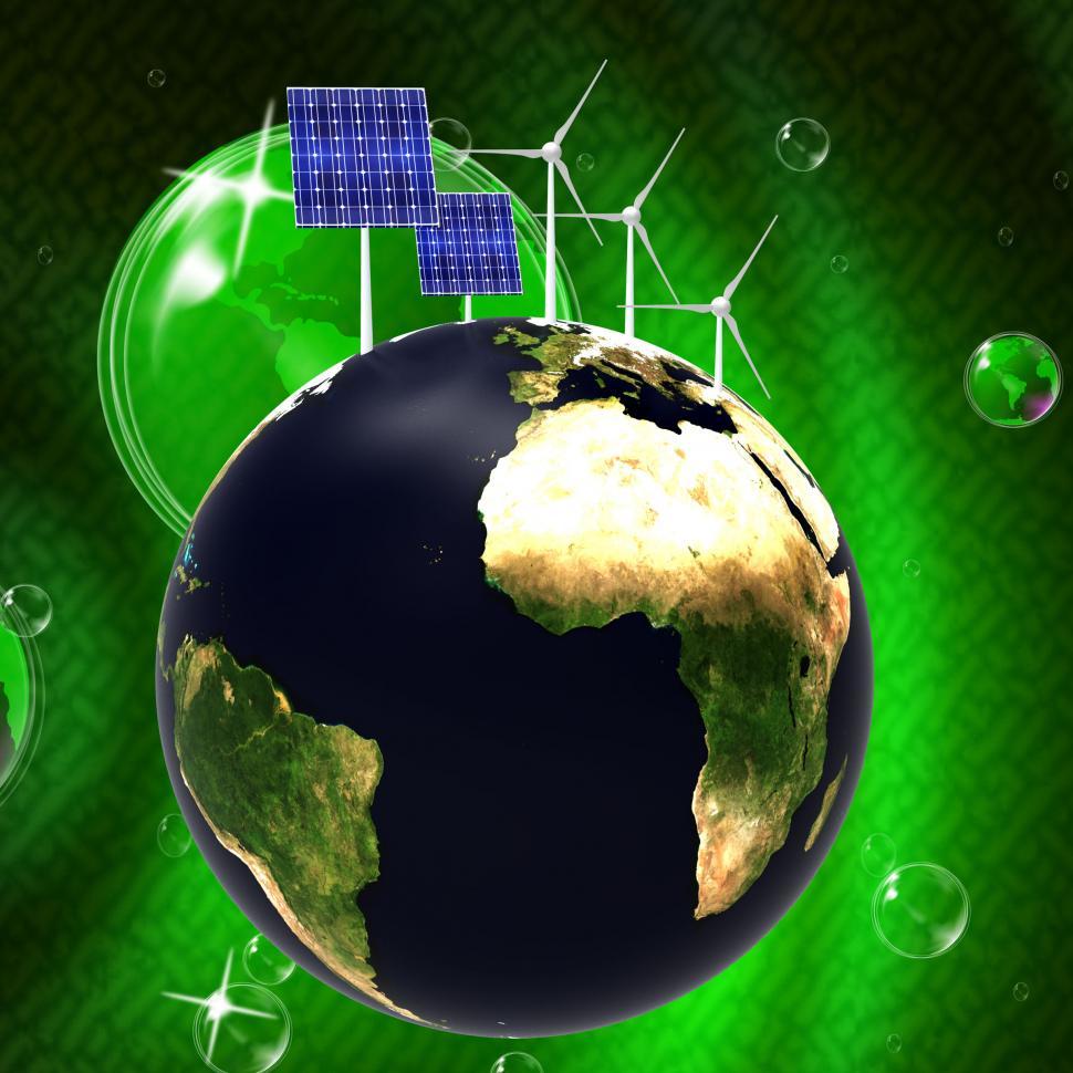 Free Image of Solar Panel Shows Energy Source And Earth 