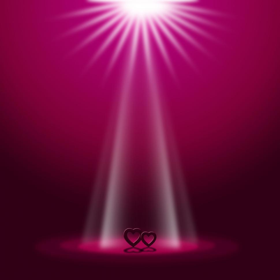 Free Image of Spotlight Red Represents Valentine Day And Entertainment 