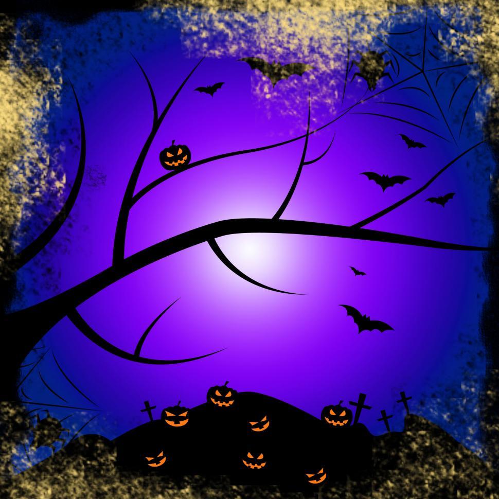 Free Image of Halloween Tree Represents Trick Or Treat And Environment 
