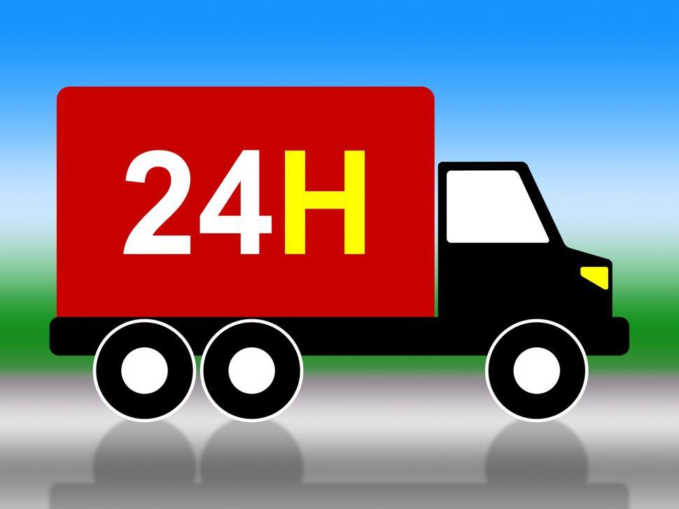 Free Image of Truck Transport Indicates Twenty Four Hours And 24H 