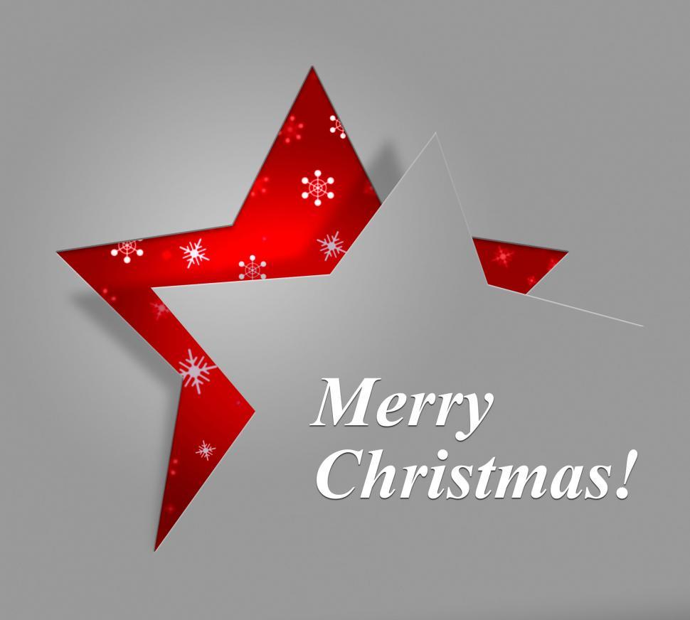 Free Image of Star Xmas Represents Merry Christmas And Celebrate 
