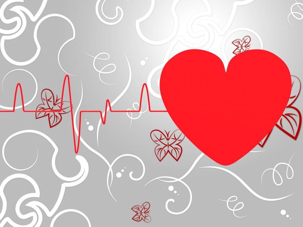 Free Image of Heart Pulse Means Empty Space And Cardiogram 