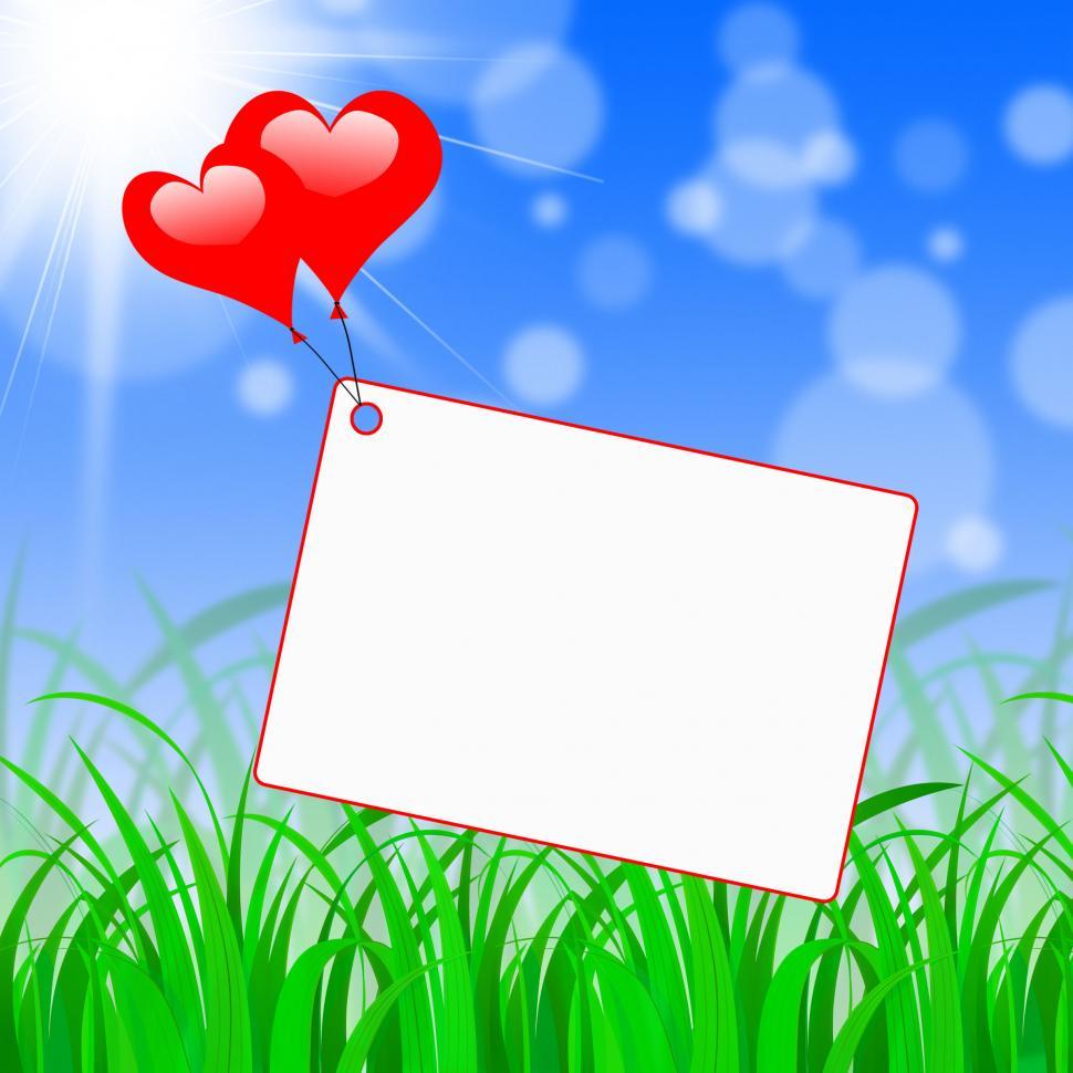 Free Image of Heart Tag Means Blank Space And Copy-Space 