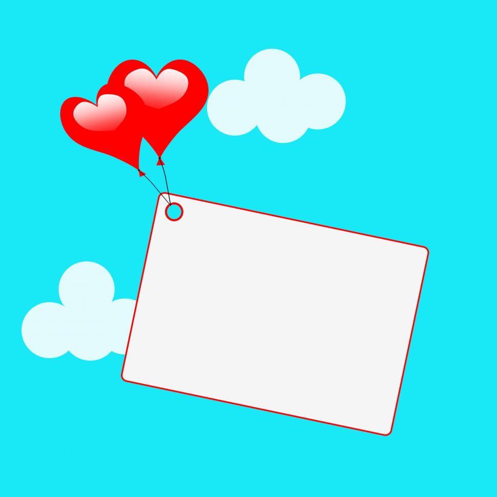 Free Image of Copyspace Tag Shows Heart Shapes And Card 