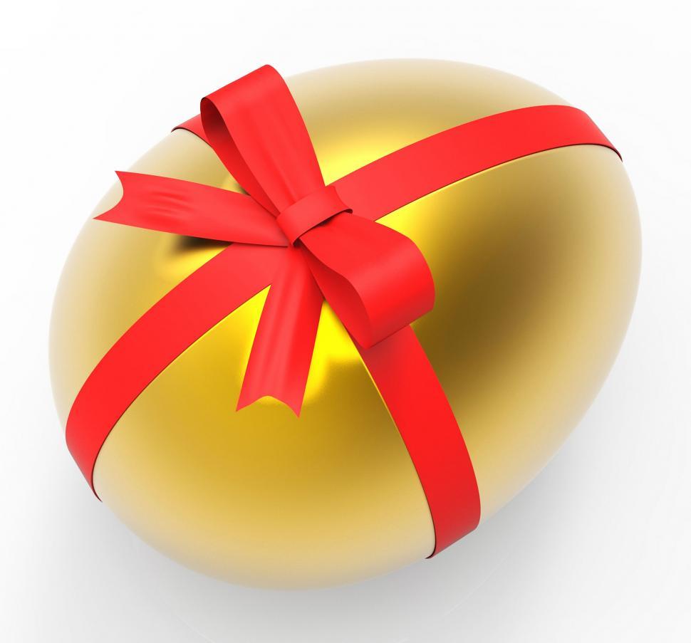 Free Image of Golden Egg Represents Easter Eggs And Finance 