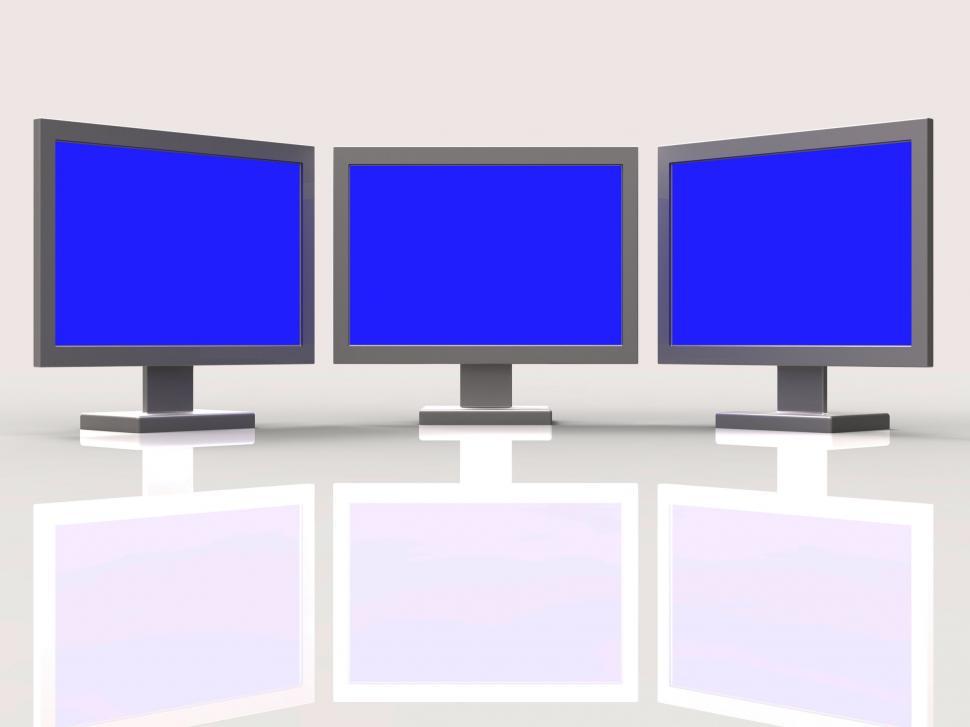 Free Image of Copyspace Monitors Represents Flat Screen And Connection 