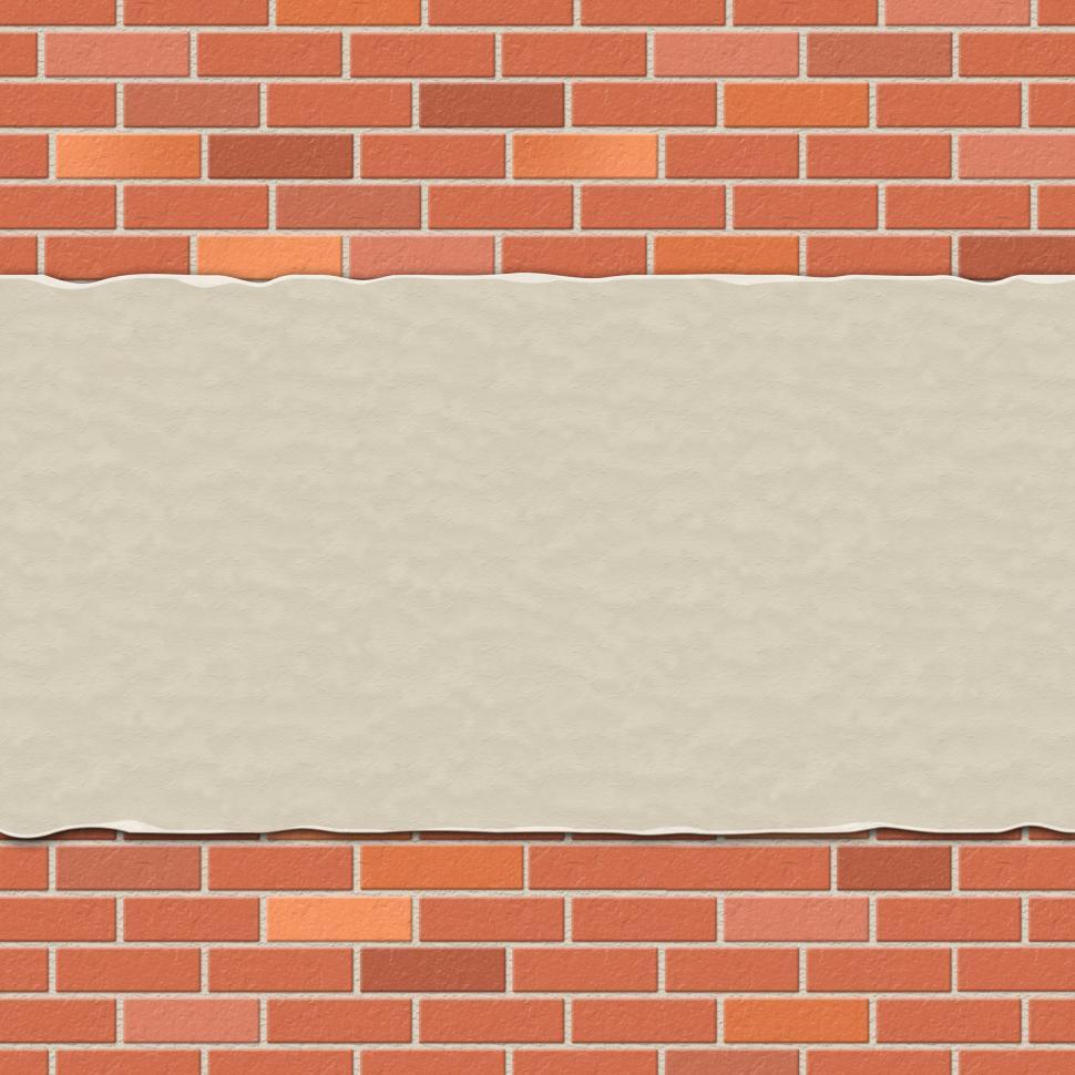 Free Image of Brick Wall Represents Empty Space And Backdrop 