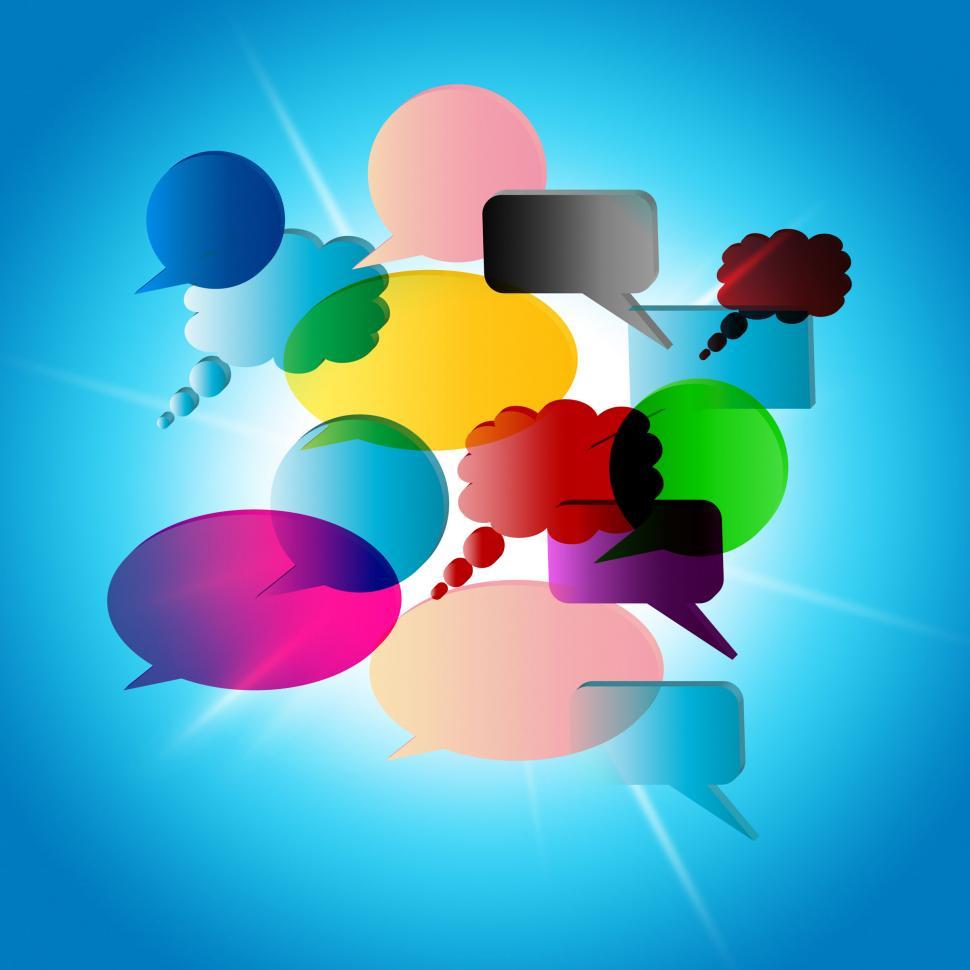 Free Image of Speech Bubble Means Talk Communicate And Talking 